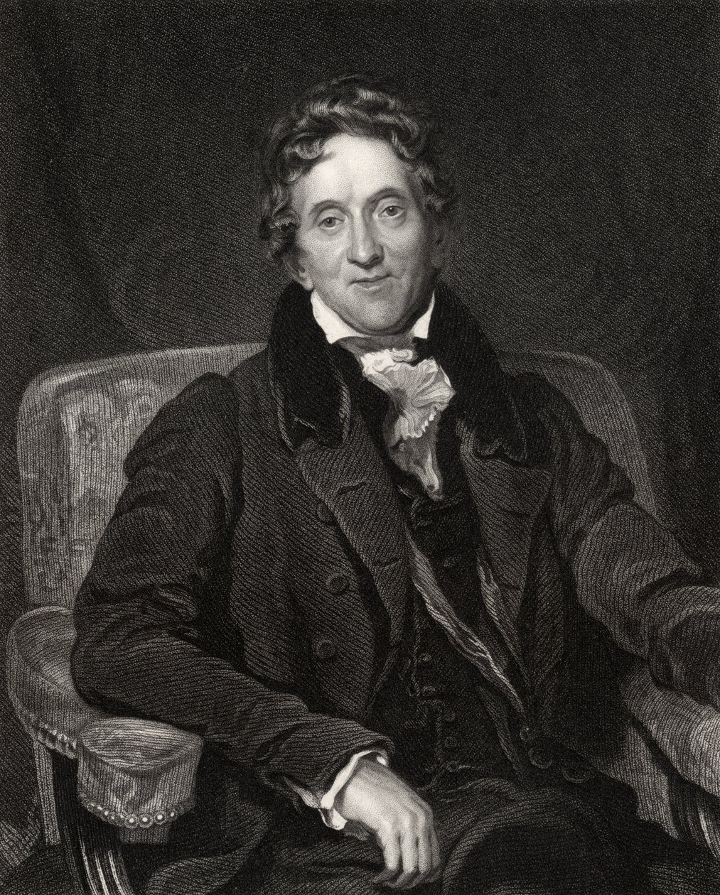 Sir John Soane, kaiverrettu J. Thomson, National Portrait Gallerysta, osa V, julkaistu noin 1835 tekijältä Thomas Lawrence
