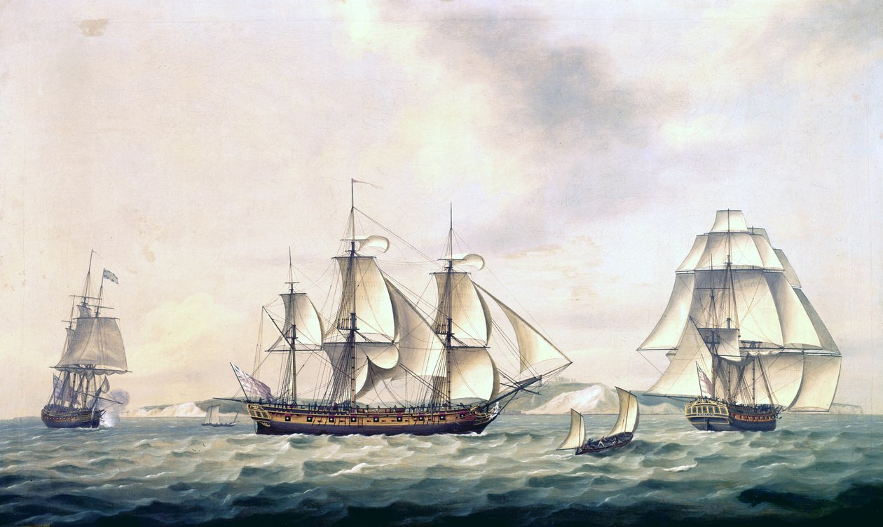 East India Companys Packet Swallow, 1788 tekijältä Thomas Luny