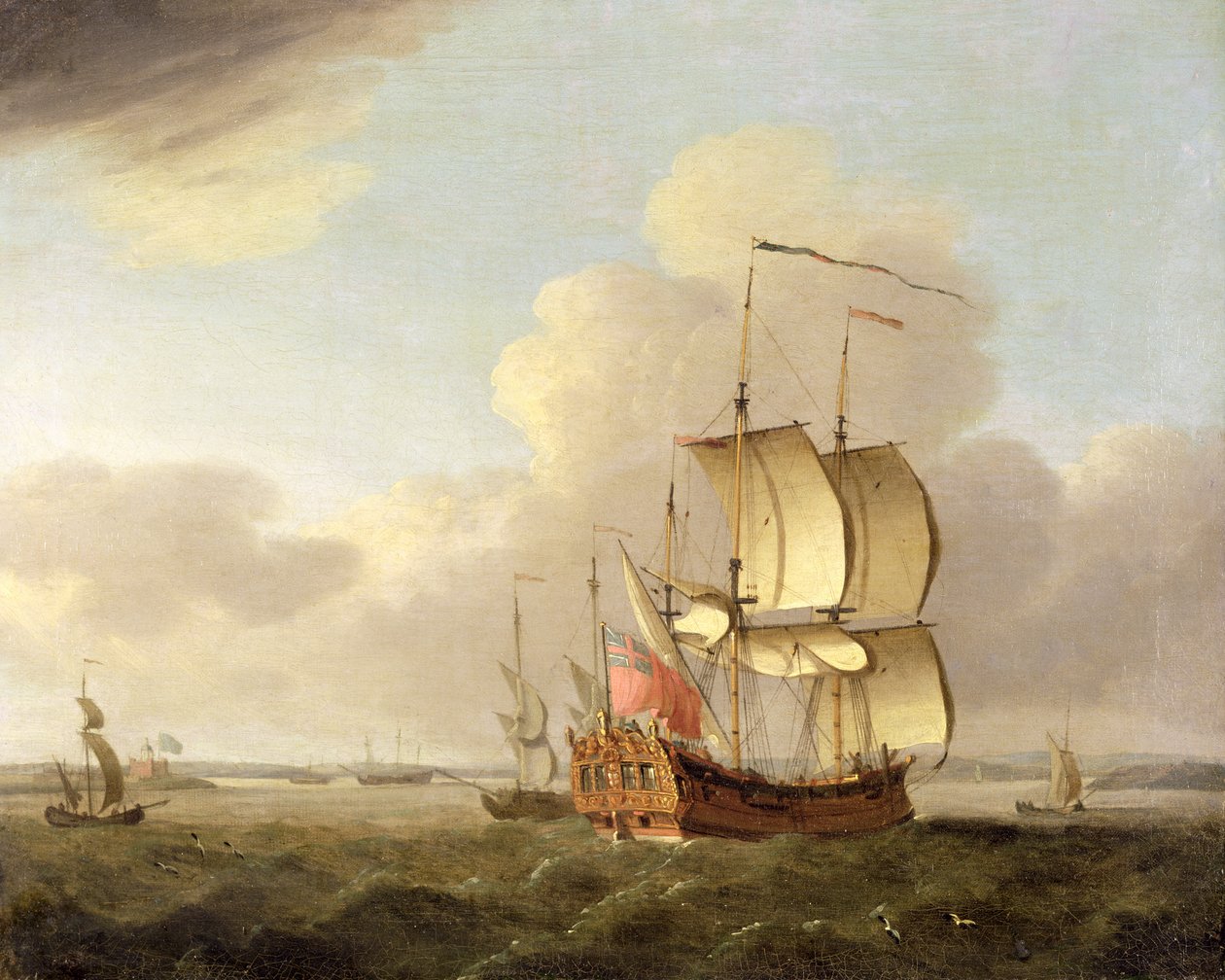 Shipping in the Thames Estuary, noin 1761-66 tekijältä Thomas Mellish