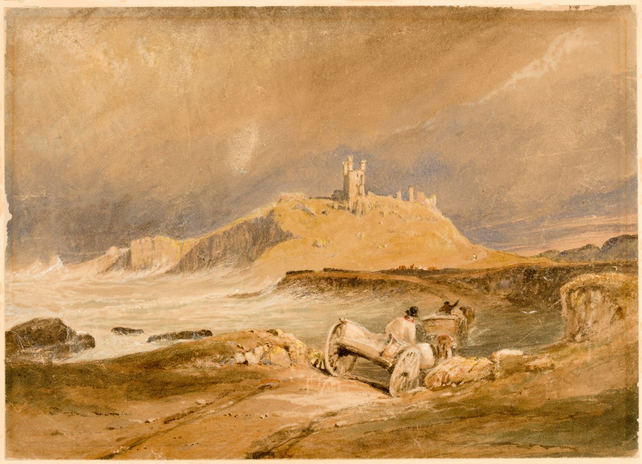 Dunstanburghin linna (vartalon väri) tekijältä Thomas Miles Richardson