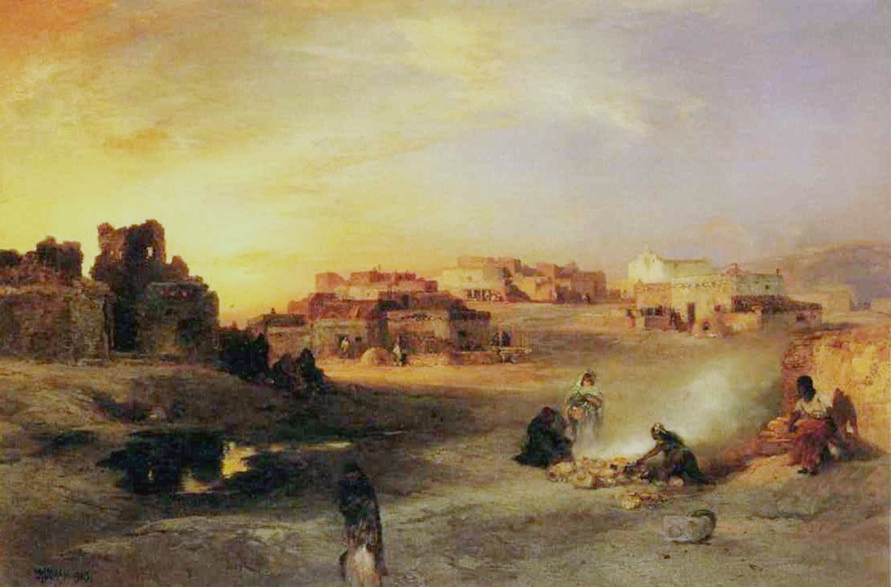 Intialainen Pueblo, 1905 tekijältä Thomas Moran