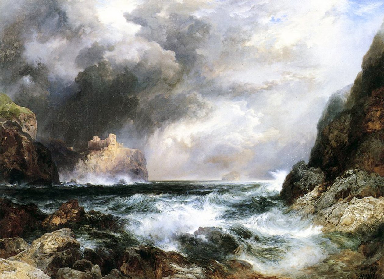 Linna Skotlannissa, 1910 tekijältä Thomas Moran