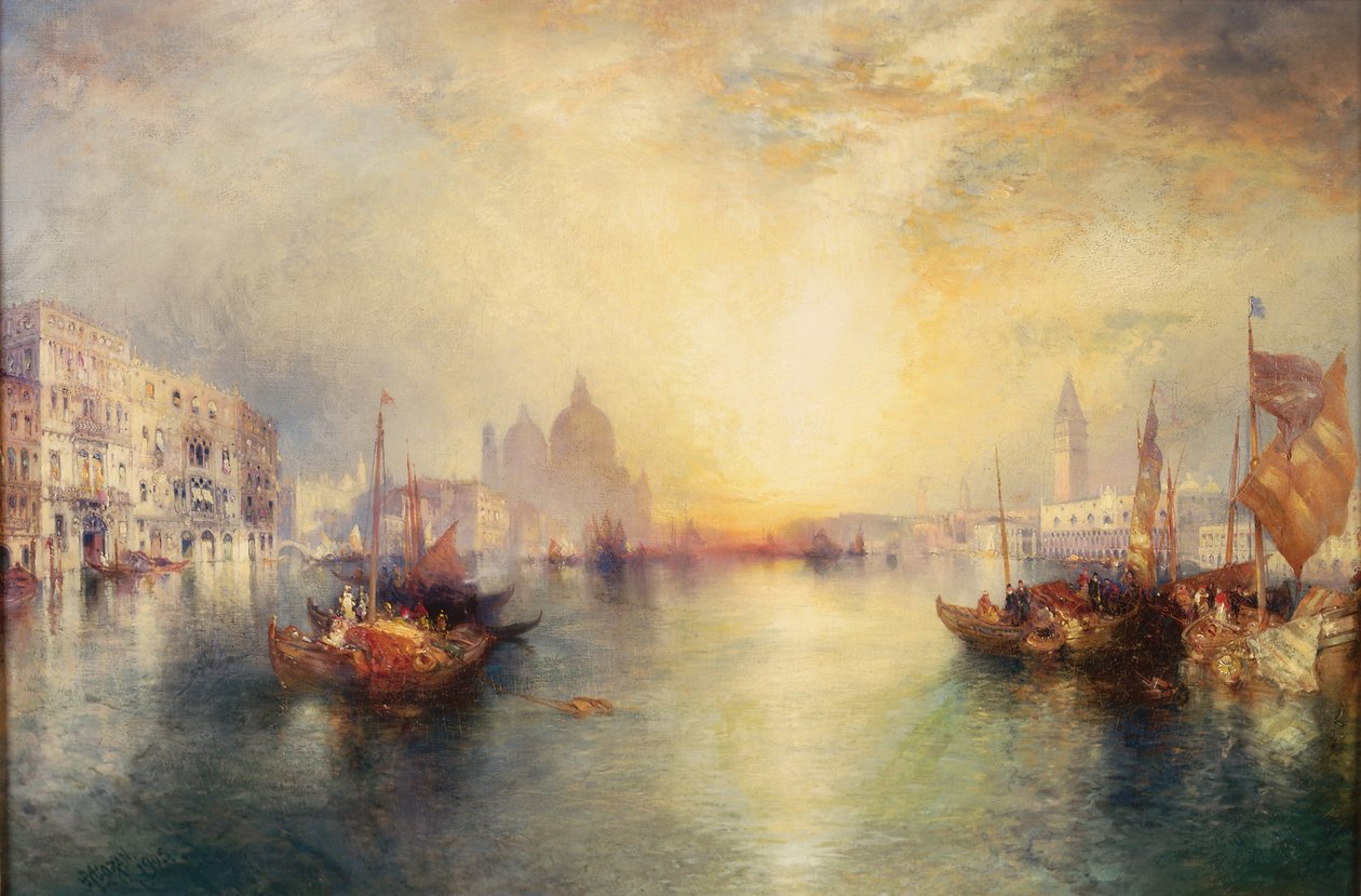 Sisäänkäynti Grand Canalille, Venetsia, 1905 tekijältä Thomas Moran