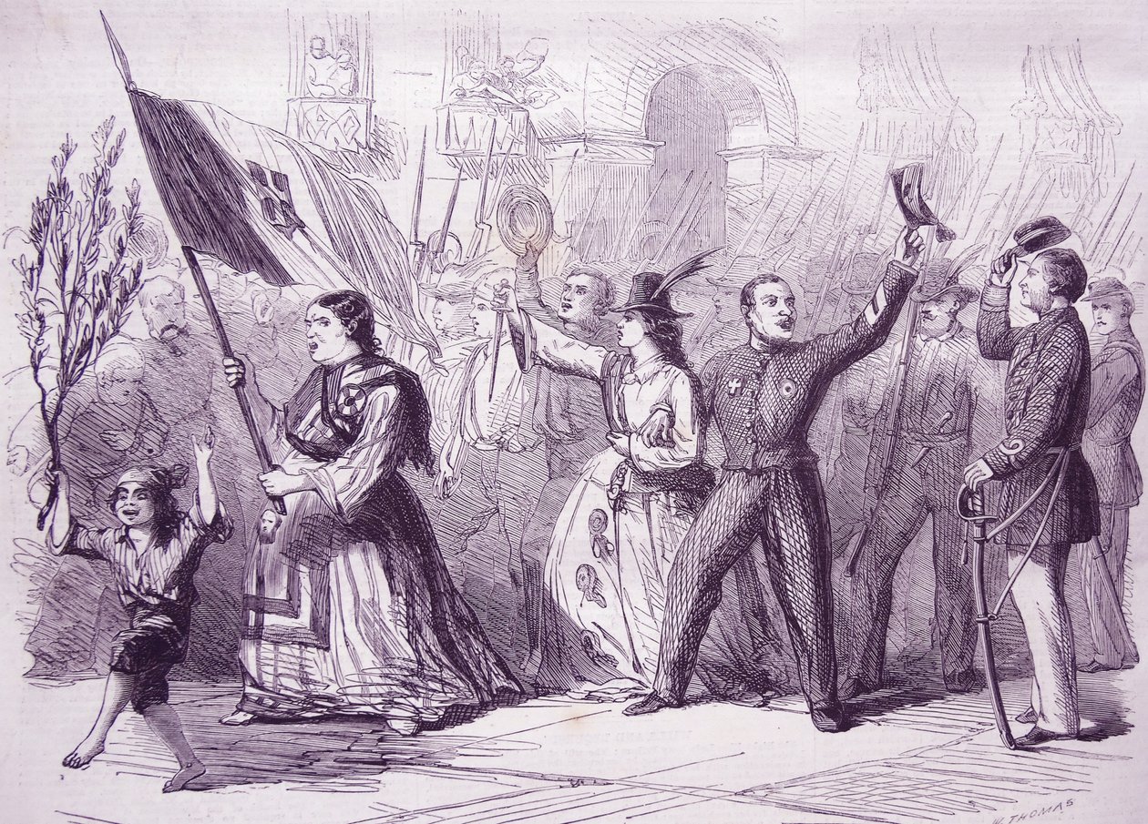 Vallankumous Napolissa, 1860 tekijältä Thomas Nast