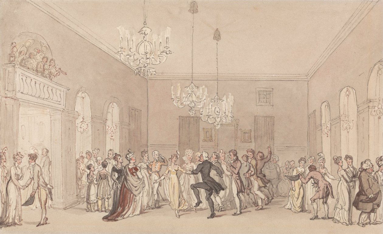 Pallo Scarboroughissa tekijältä Thomas Rowlandson