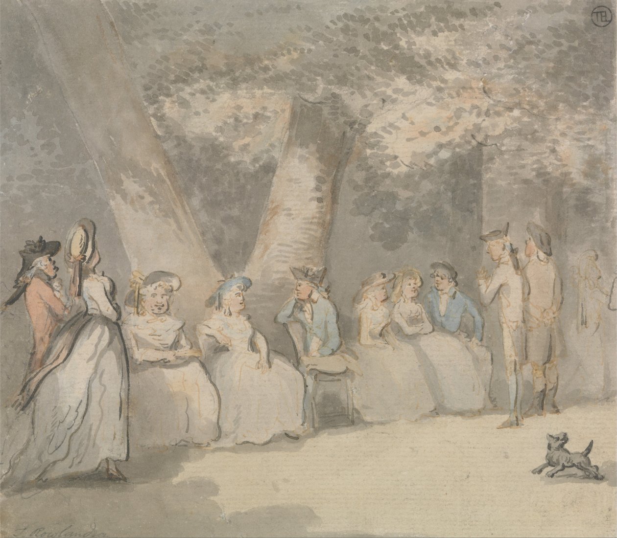 Puiston kohtaus tekijältä Thomas Rowlandson