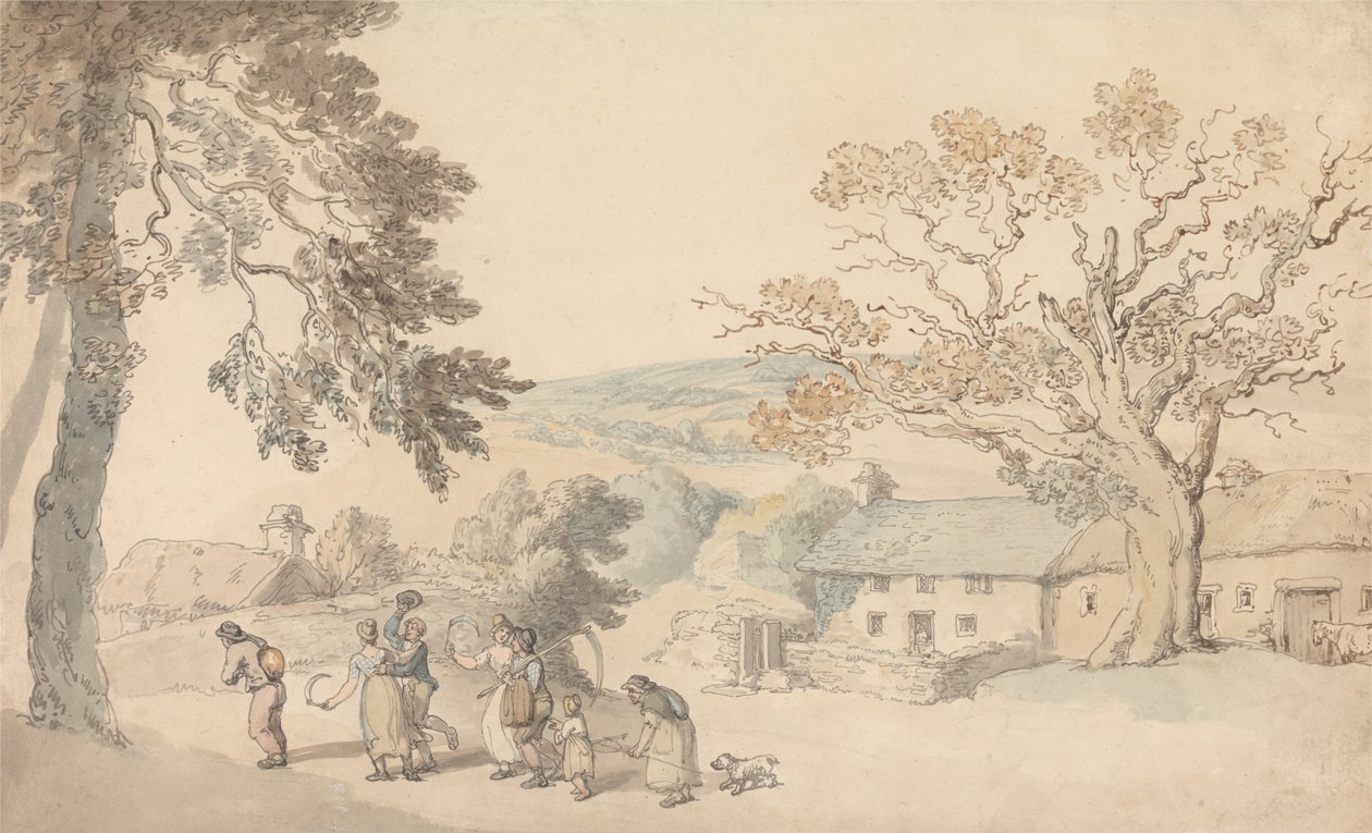 Harvesterit lähtemässä tekijältä Thomas Rowlandson