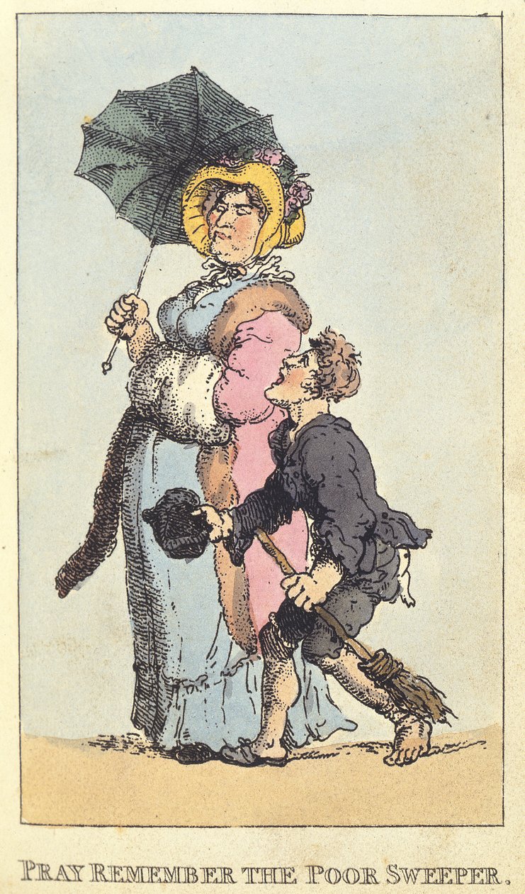 Rukoile Muista köyhä lakaisija, 1820 tekijältä Thomas Rowlandson