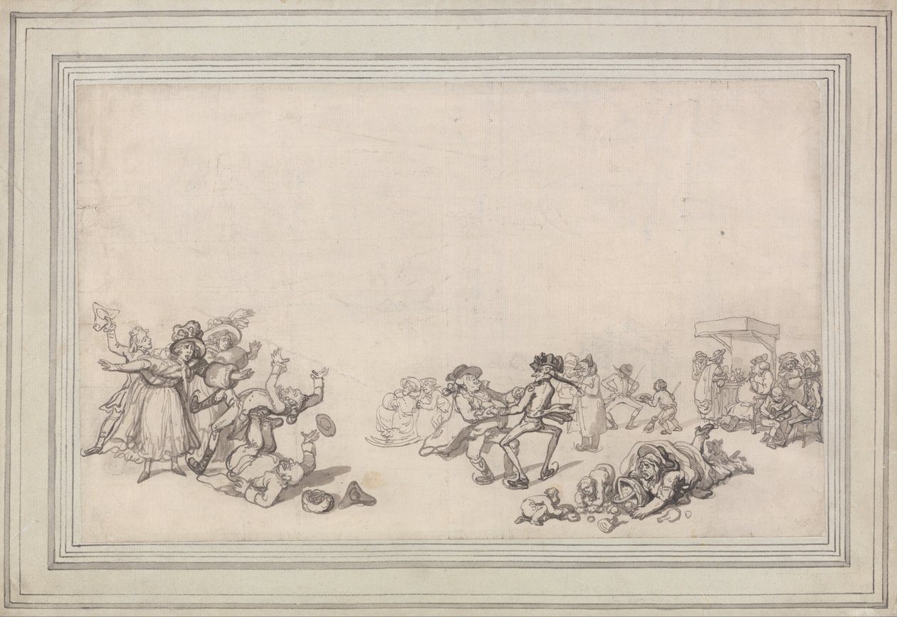 Luistelu serpentiinillä tekijältä Thomas Rowlandson