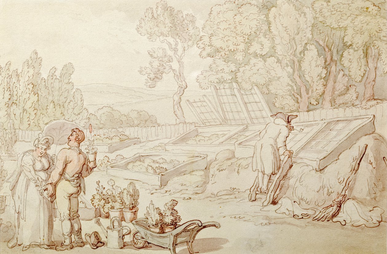 Rakastava puutarhuri tekijältä Thomas Rowlandson