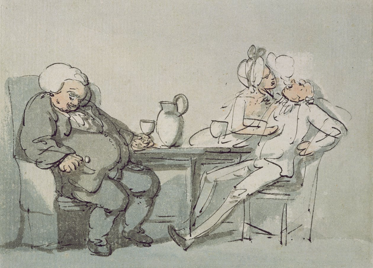 Tohtori voitti (kynä, muste ja wc paperilla) tekijältä Thomas Rowlandson