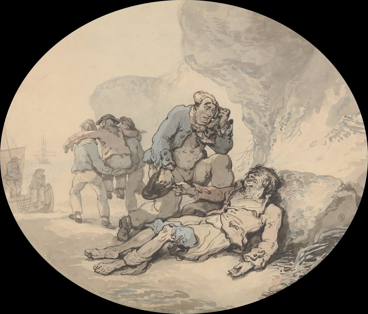 Kuoleva merimies tekijältä Thomas Rowlandson