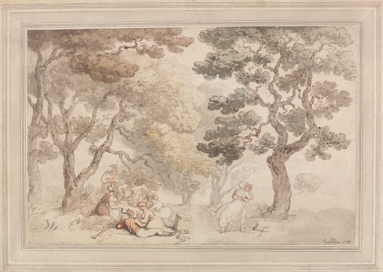 Piknik tekijältä Thomas Rowlandson