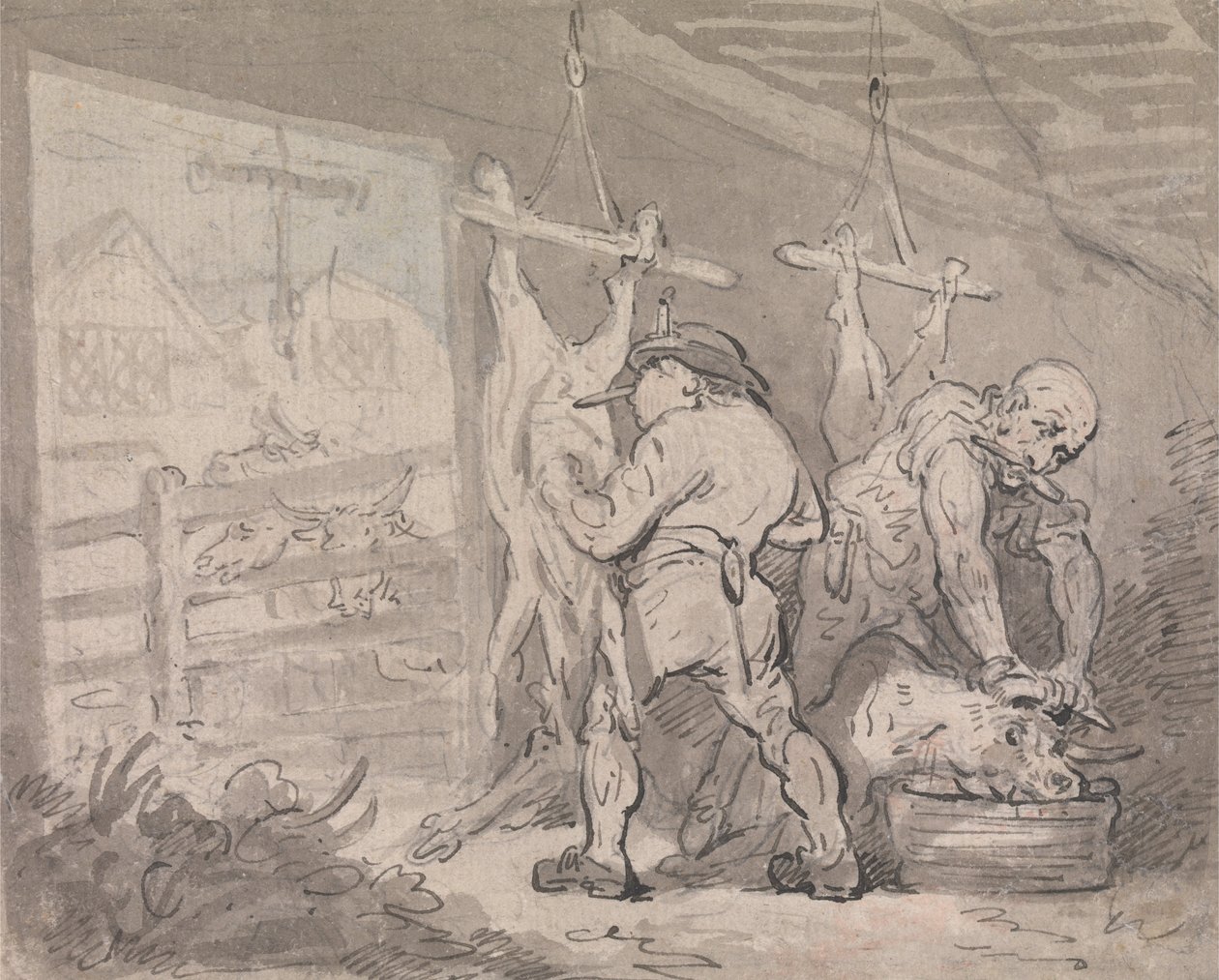 Teurastamo tekijältä Thomas Rowlandson