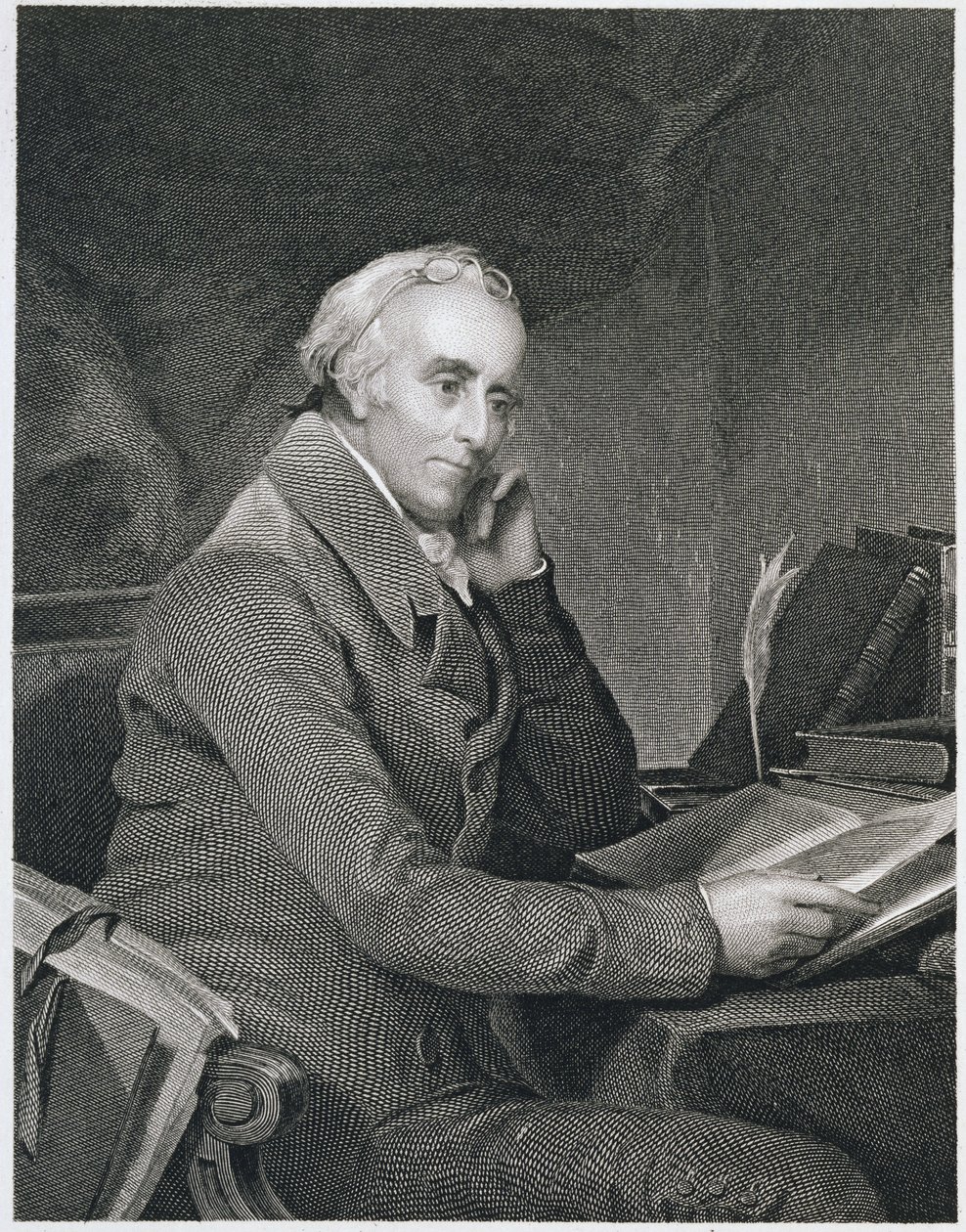 Benjamin Rush, kaiverrus Richard W. Dodson (1812-67) tekijältä Thomas Sully