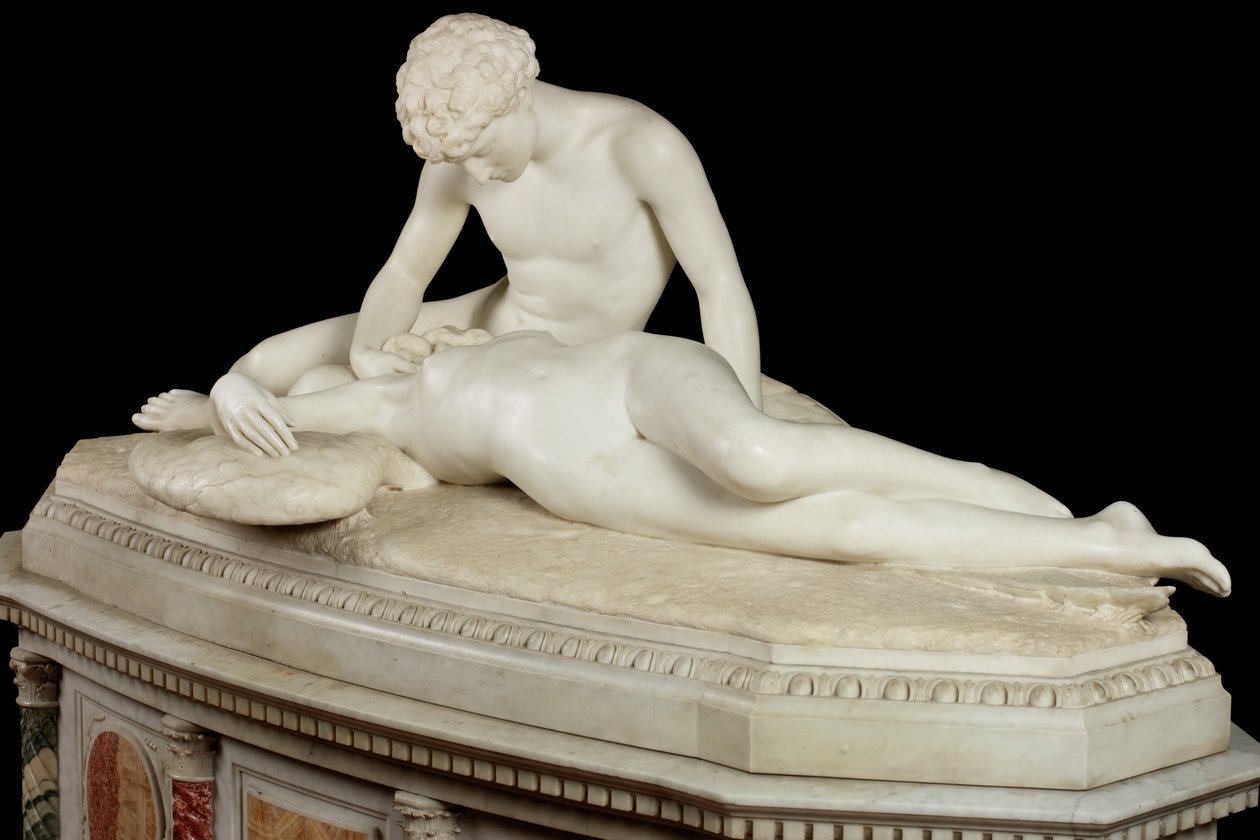 Fallen Angel, 1889 (kivi ja marmori) tekijältä Thomas Waldo Story