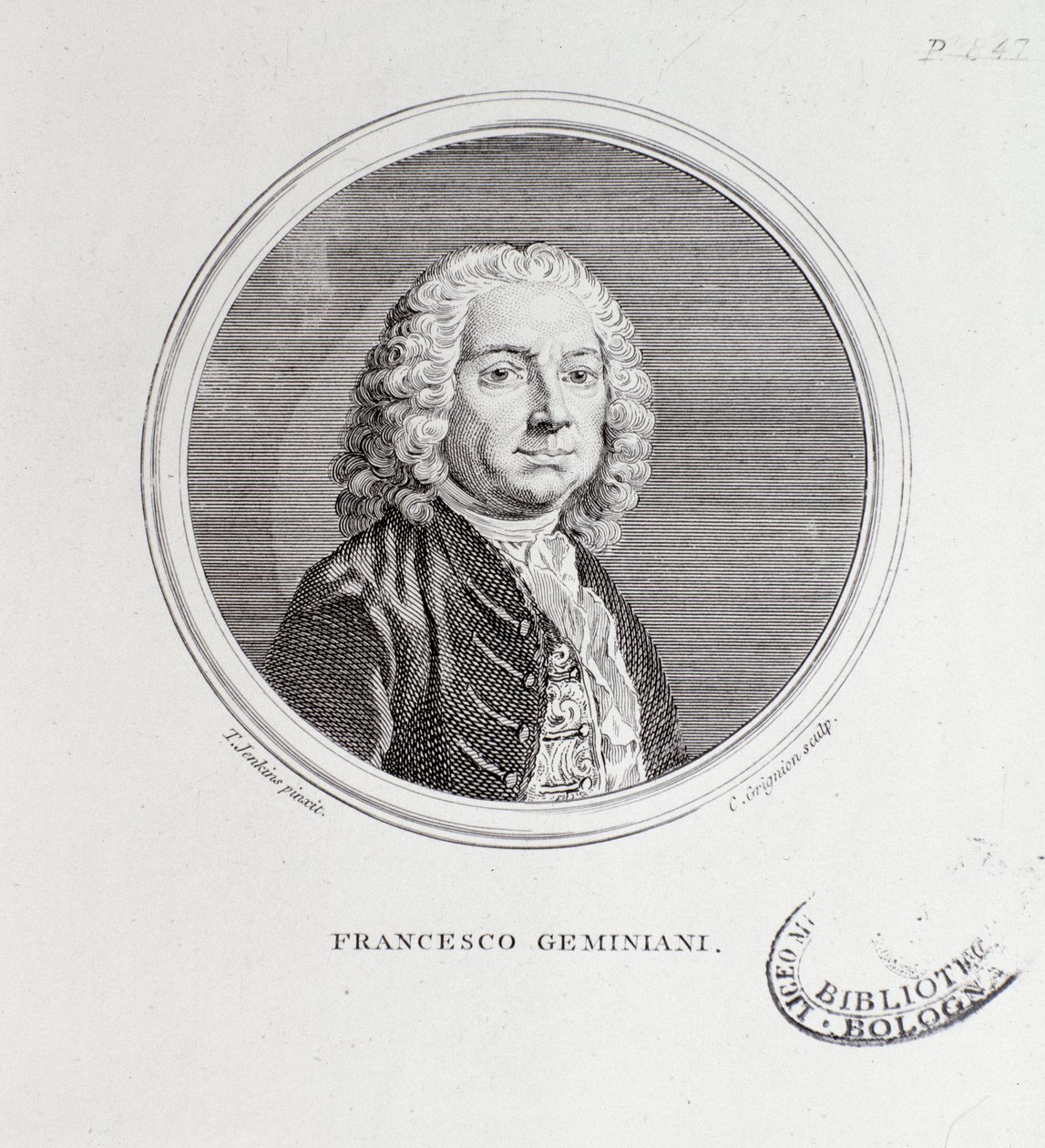 Muotokuva Francesco Geminianista (1687-1762), italialainen säveltäjä ja viulisti tekijältä Thomas Jenkins
