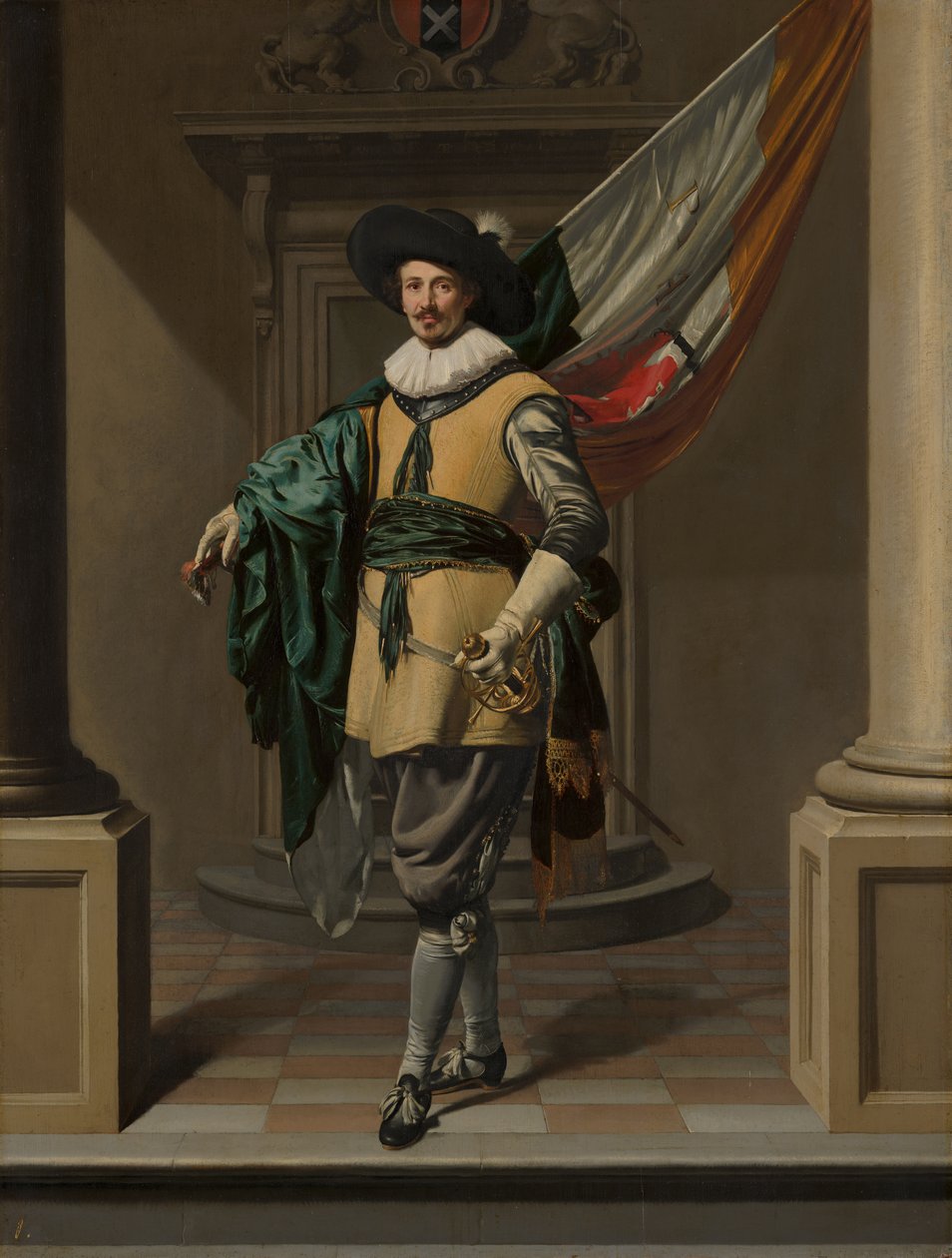 Loef Vredericxin (1590-1668) muotokuva lipunkantajana. tekijältä Thomas de Keyser