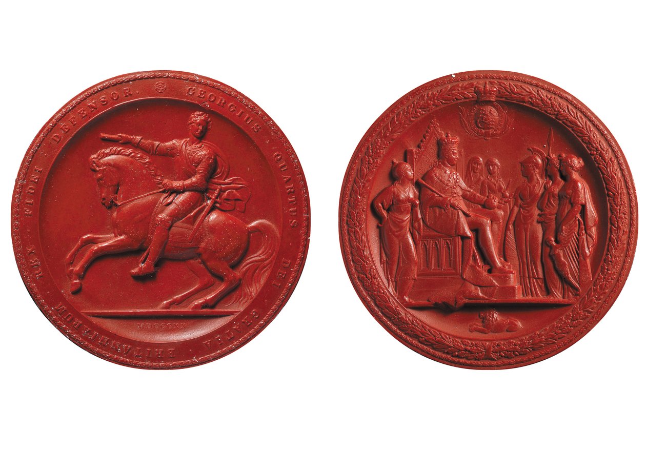 Yrjö IV:n suuri sinetti, noin 1821 (vaha). tekijältä Thomas the Elder Wyon