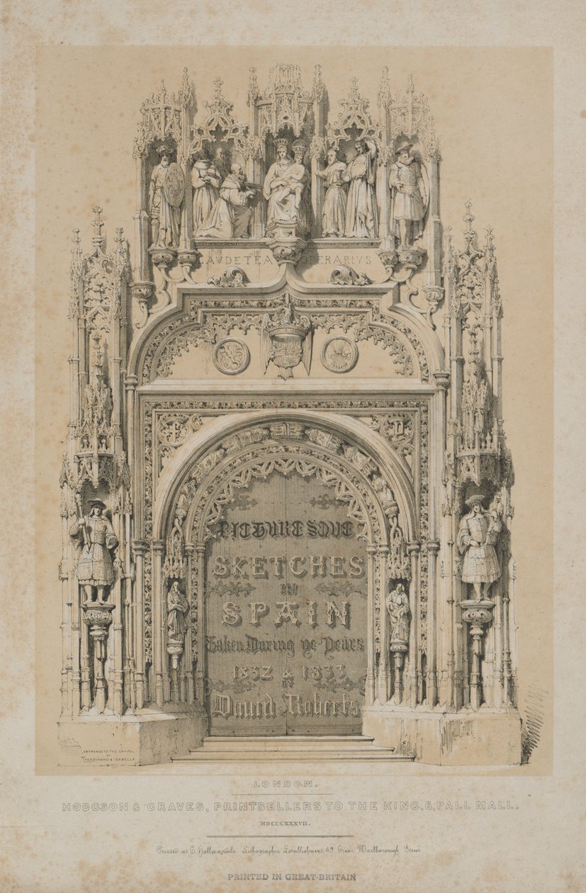 Kuvankauniita luonnoksia Espanjassa: otsikkosivu, 1837. tekijältä Thomas Allom
