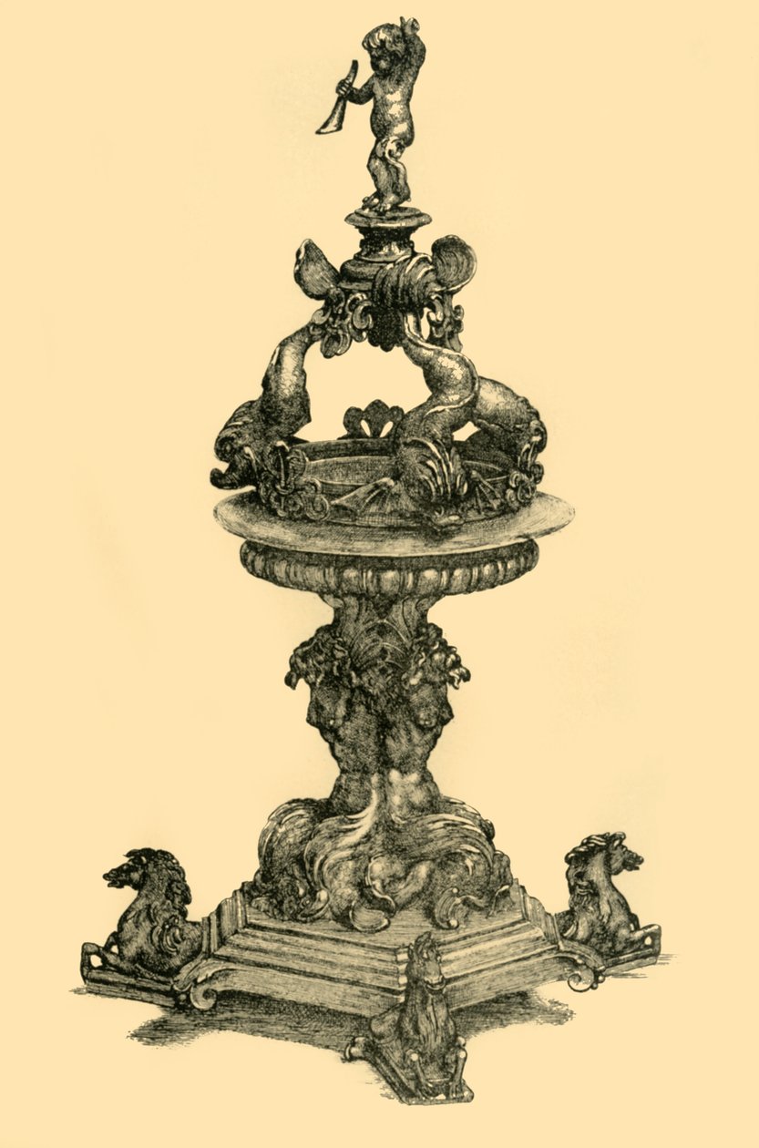 Pöytäkoristeen hopea, 1680-1699, 1881. tekijältä Thomas Benjamin Kennington