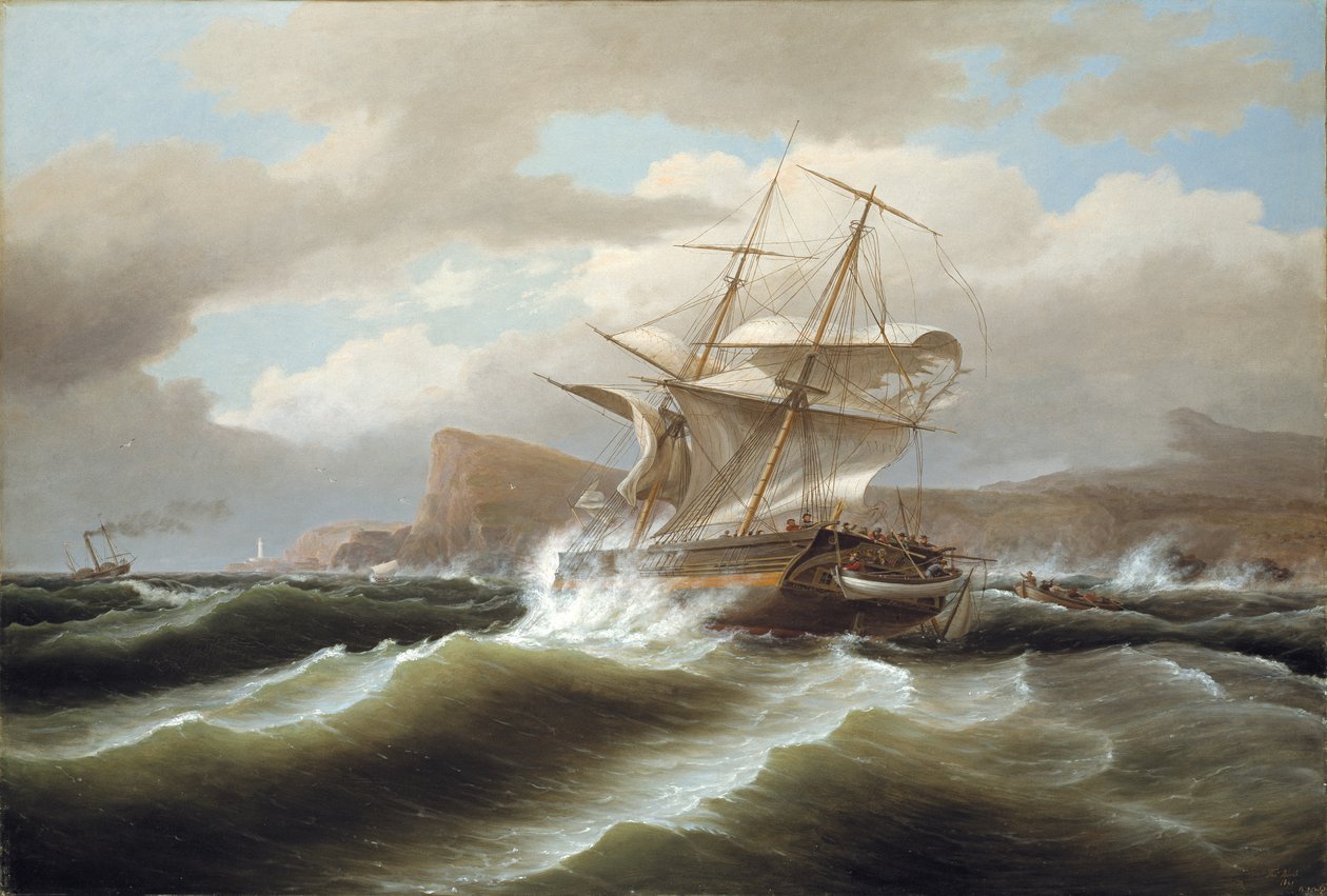 Amerikkalainen laiva hädässä tekijältä Thomas Birch