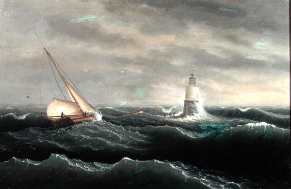 Majakka (öljy kankaalle) tekijältä Thomas Birch