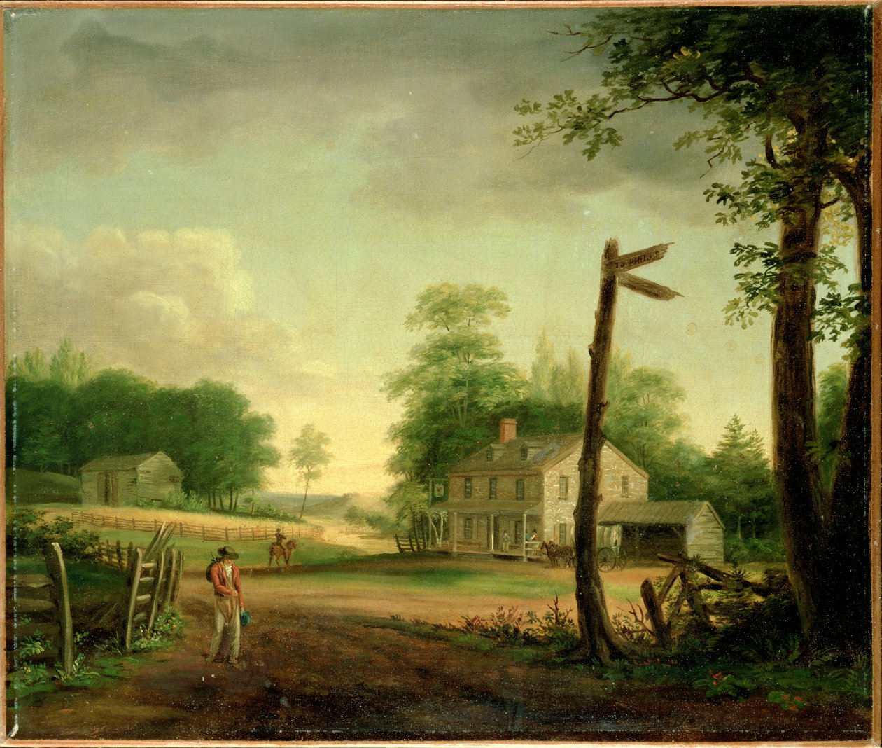 Wayside Inn reitillä Philadelphiaan tekijältä Thomas Birch