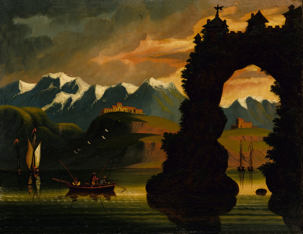 Maisema, 1800-luvun puoliväli. tekijältä Thomas Chambers