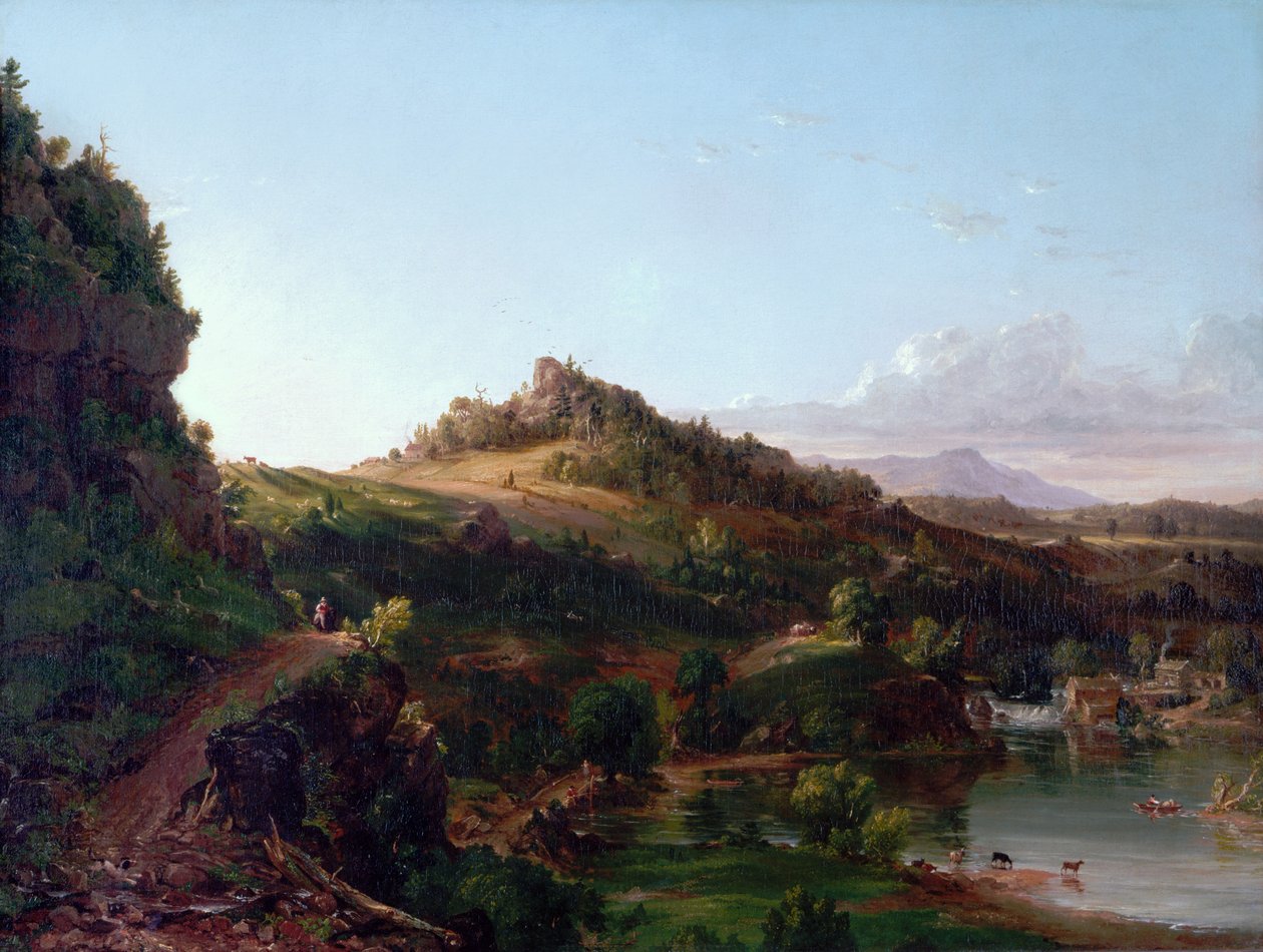 Catskillin maisema, n.1833 (öljy kankaalle) tekijältä Thomas Cole