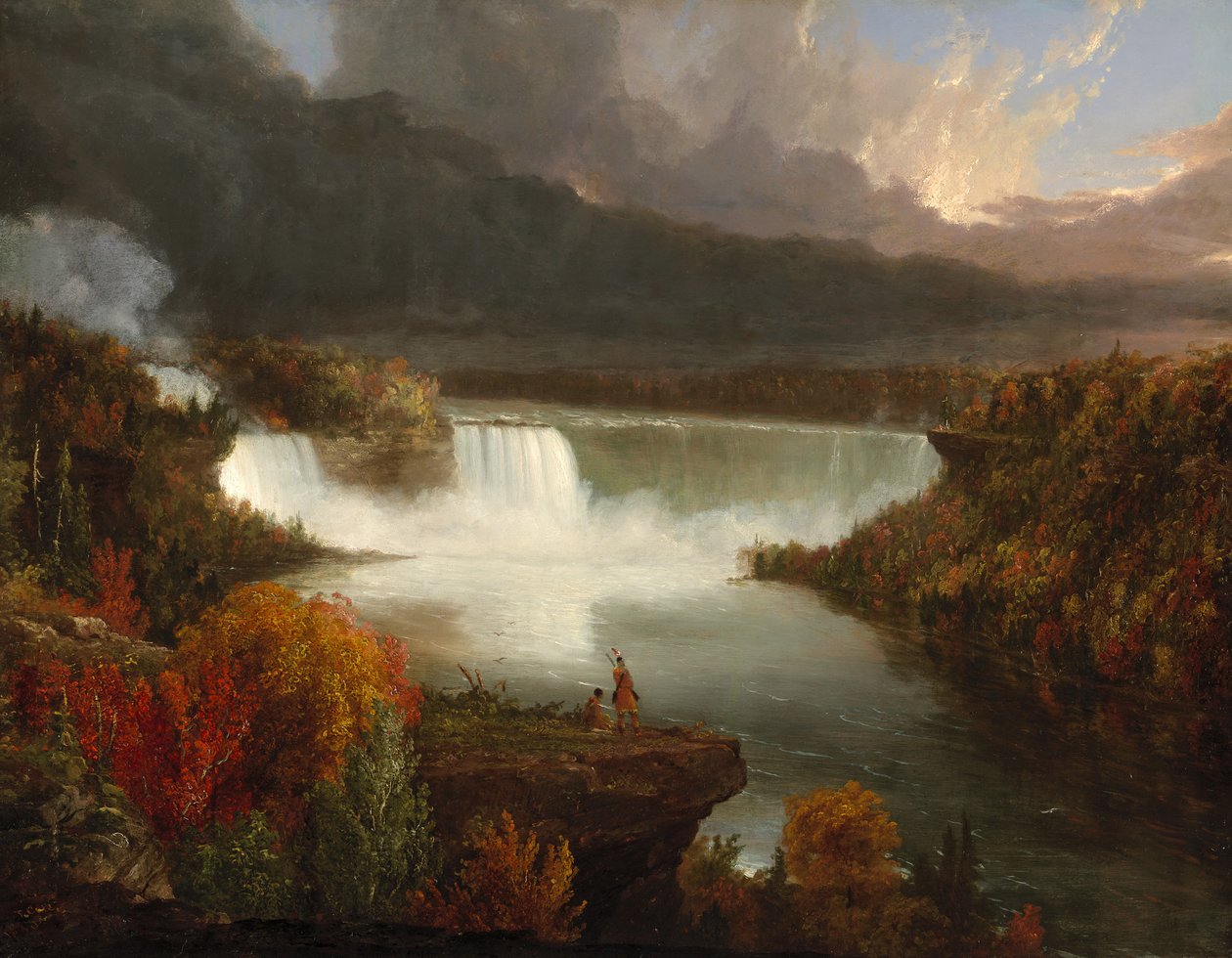 Kaukainen näkymä Niagaran putouksille, 1830 tekijältä Thomas Cole
