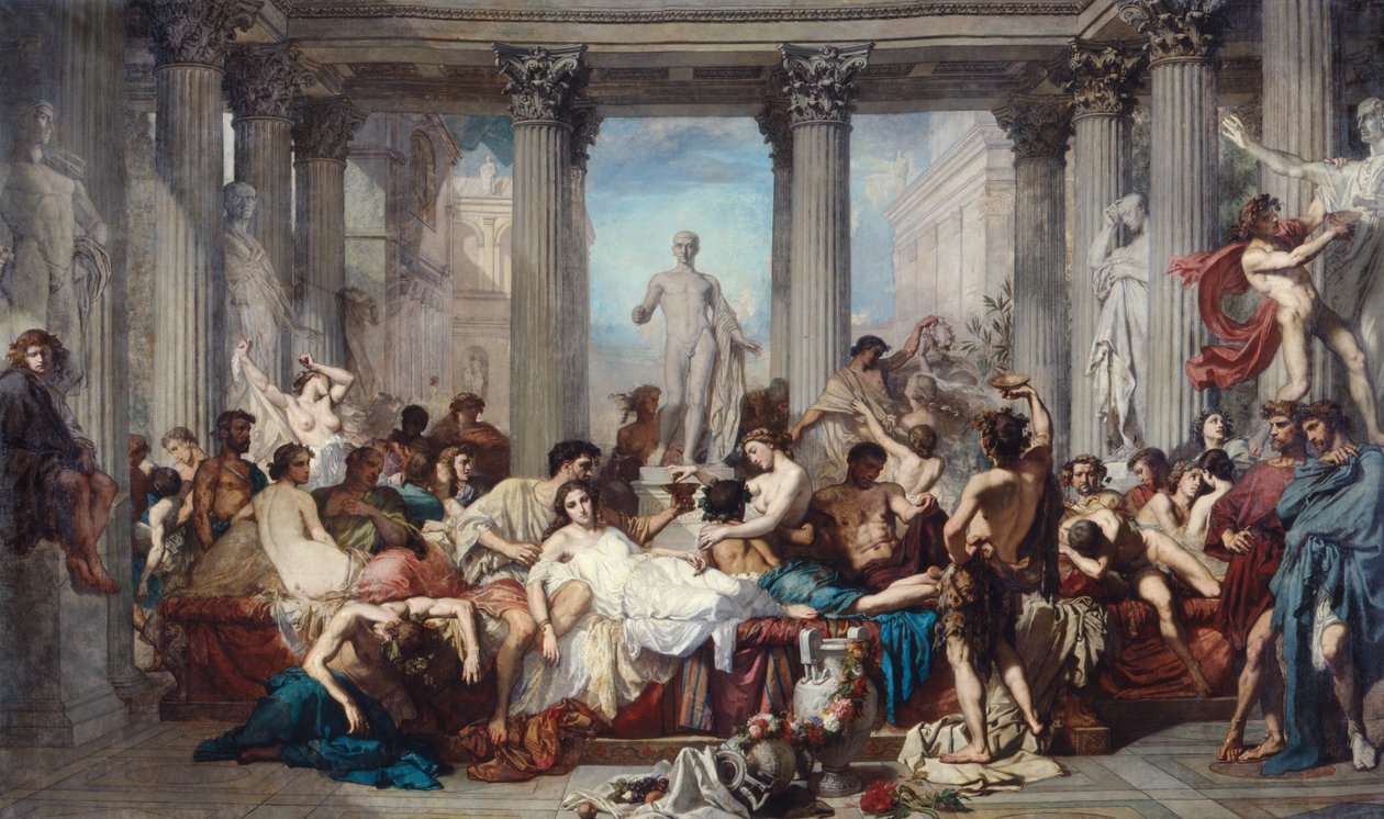 Dekadenssin roomalaiset, 1847. tekijältä Thomas Couture