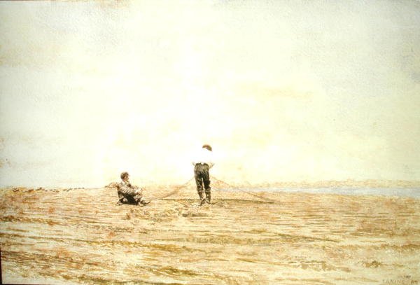 Netin korjaaminen tekijältä Thomas Cowperthwait Eakins