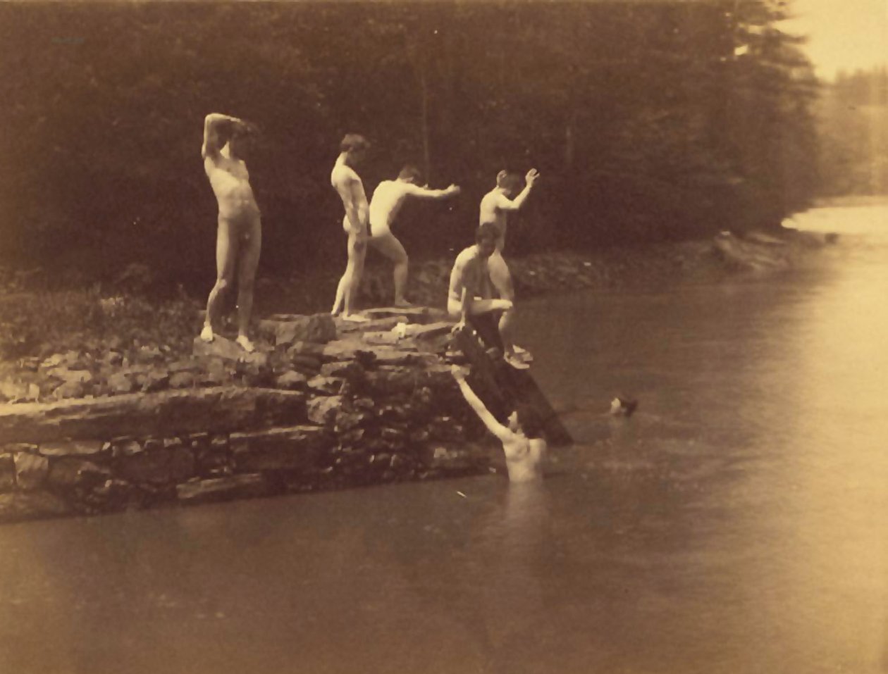 Tutki uimareikää varten tekijältä Thomas Cowperthwait Eakins