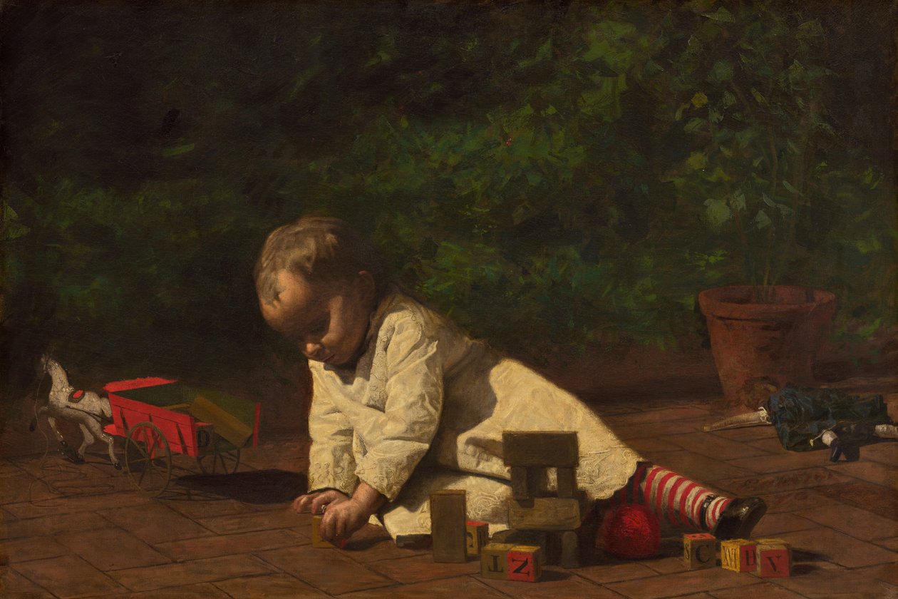 Baby at Play, 1876. tekijältä Thomas Eakins