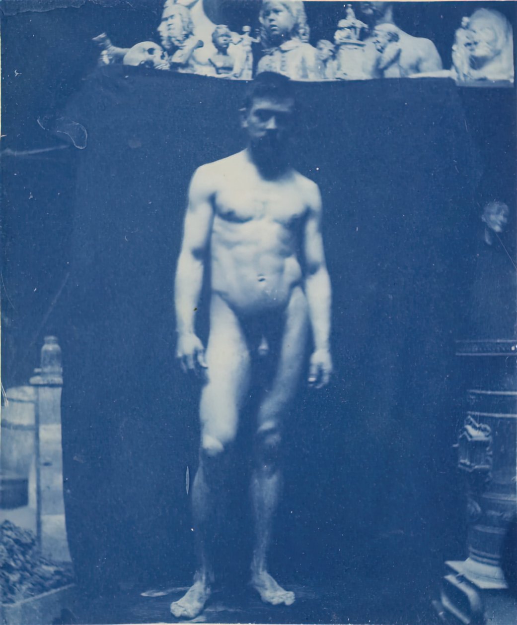 Seisova alaston Samuel Murray, n. 1890-1892. tekijältä Thomas Eakins