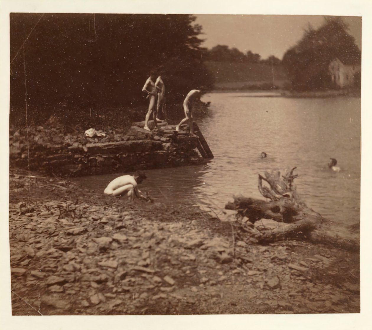 Study for Swimming, 1883. tekijältä Thomas Eakins