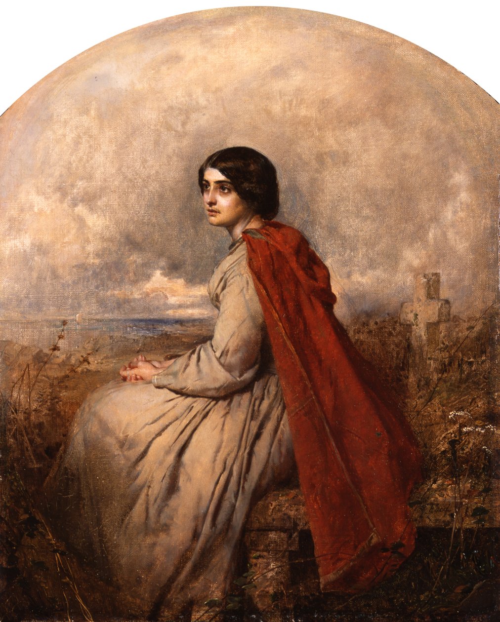 Evangeline (öljy kankaalle) tekijältä Thomas Faed
