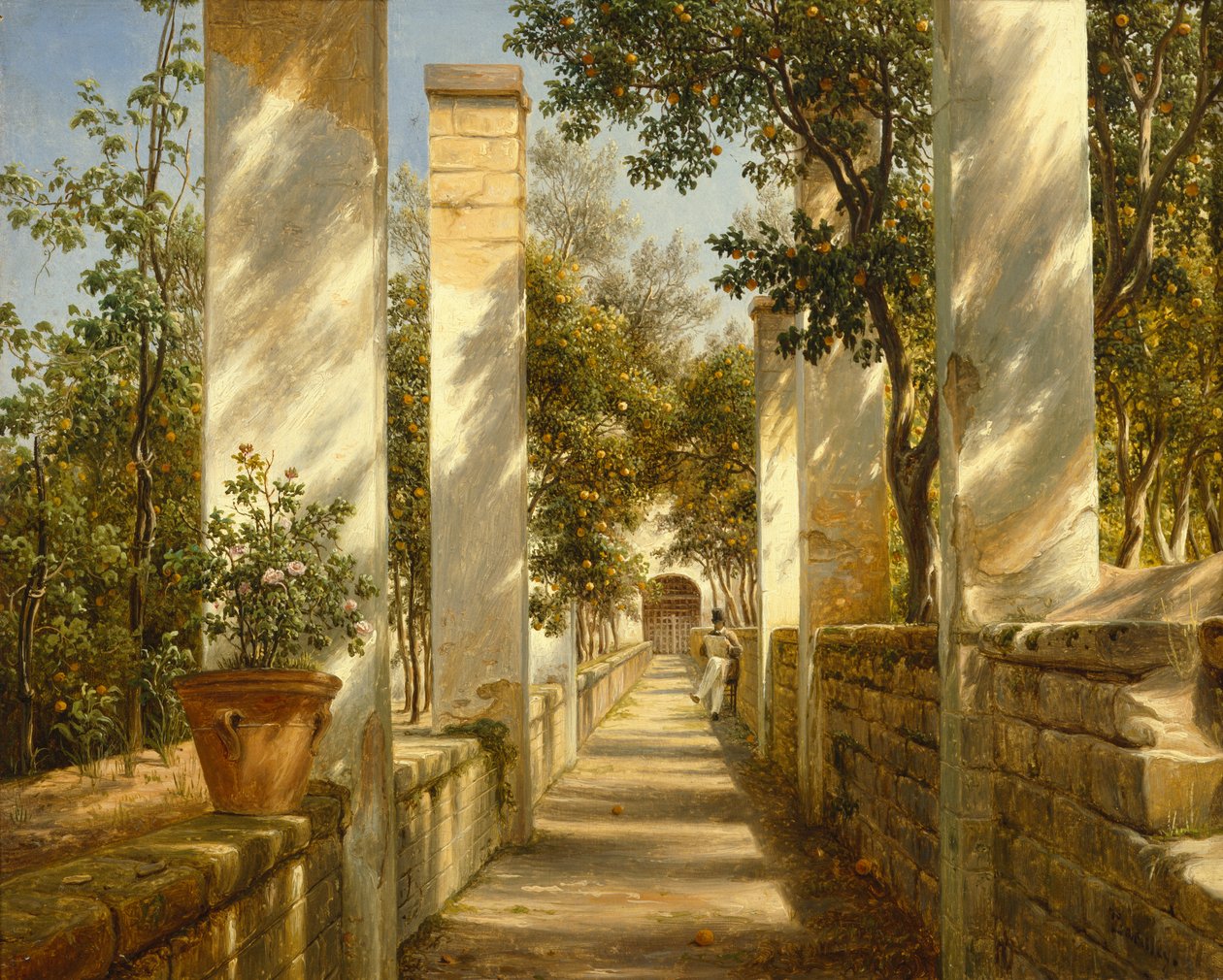 Oranssi pergola, Sorrento tekijältä Thomas Fearnley