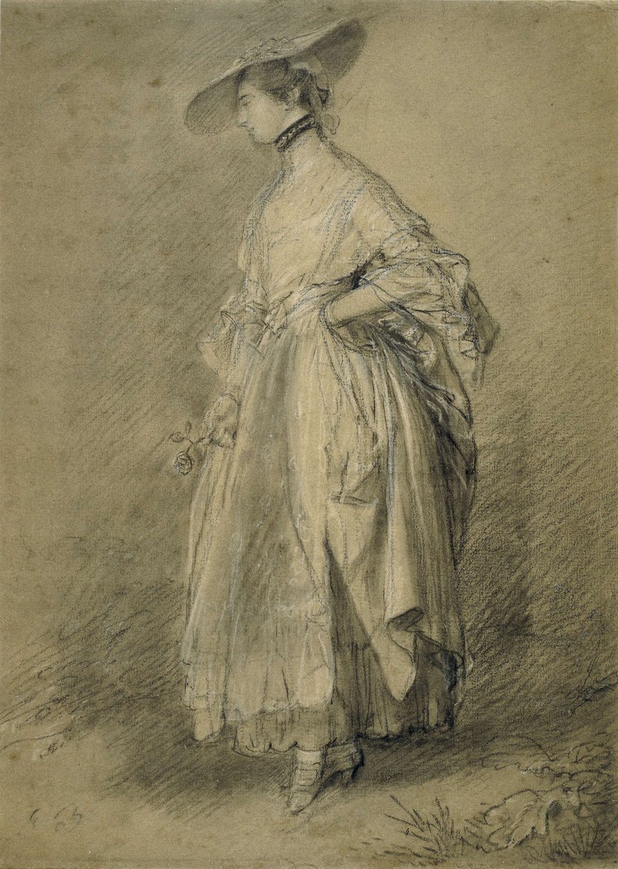 "Nainen ruusun kanssa" tekijältä Thomas Gainsborough