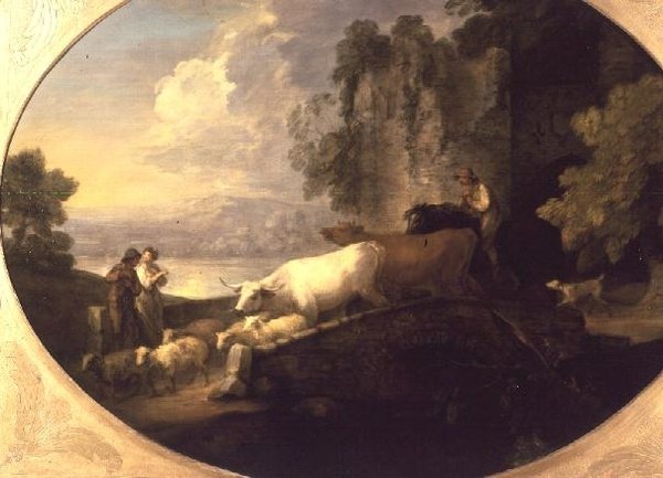 Nauta ylittää sillan tekijältä Thomas Gainsborough