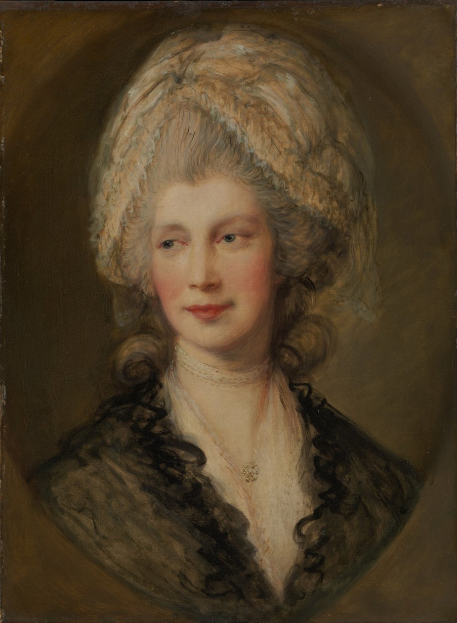 Queen Charlotte, n. 1782 (öljy kankaalle) tekijältä Thomas Gainsborough