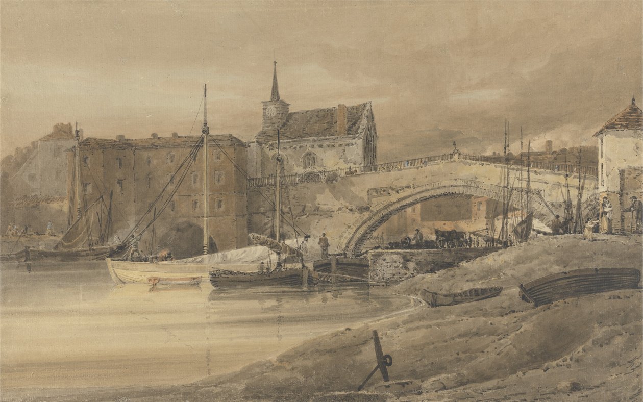 Ouse Bridge, York tekijältä Thomas Girtin
