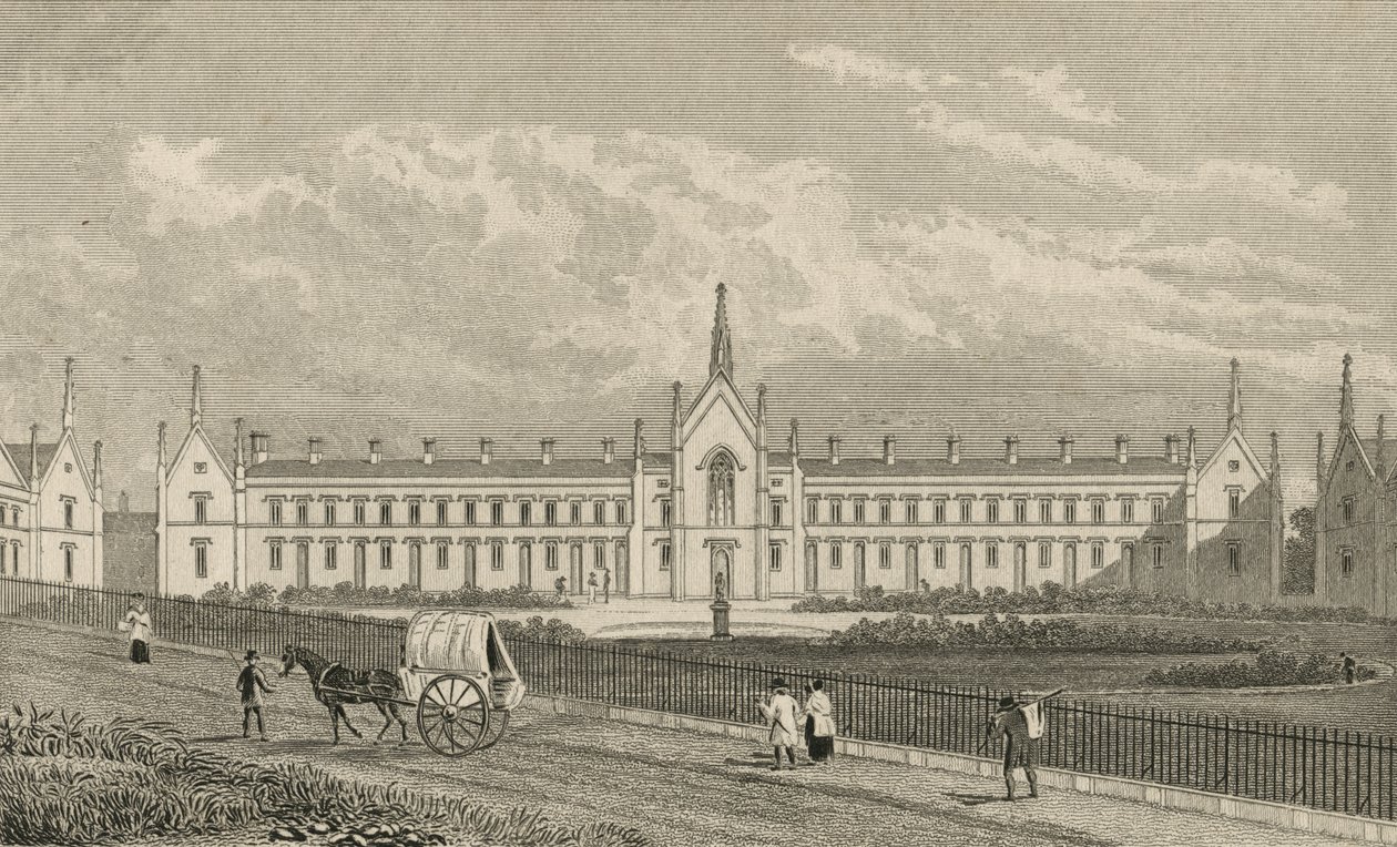 Whittingtons Almshouses Highgate, 1827 tekijältä Thomas Hosmer Shepherd