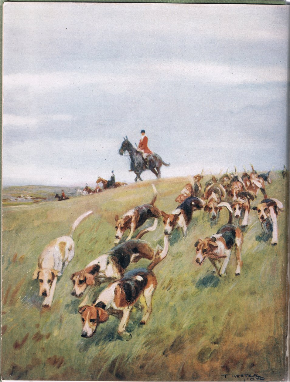 Fox Hunting, kuvitus kirjasta "Hounds" tekijältä Thomas Ivester Lloyd
