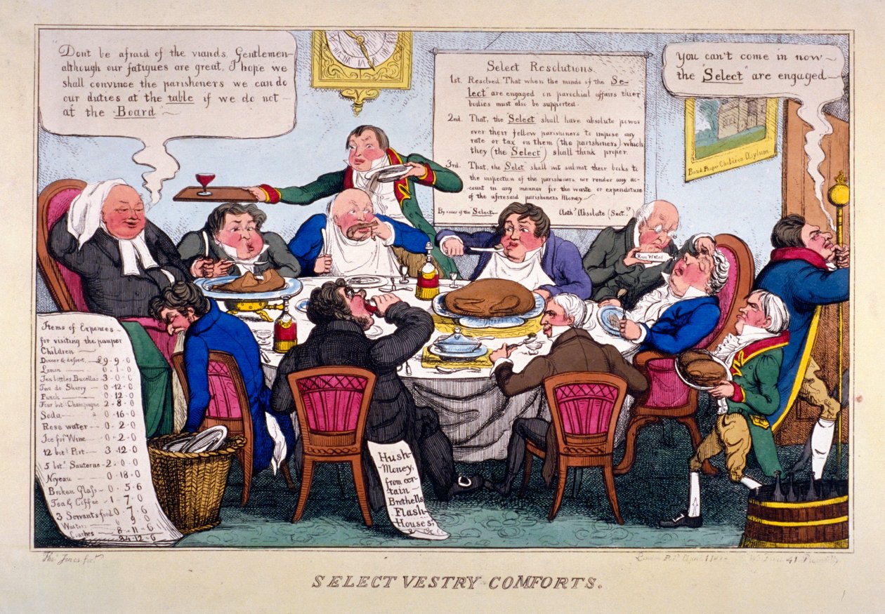 "Select vestry comforts", 1828 tekijältä Thomas Jones