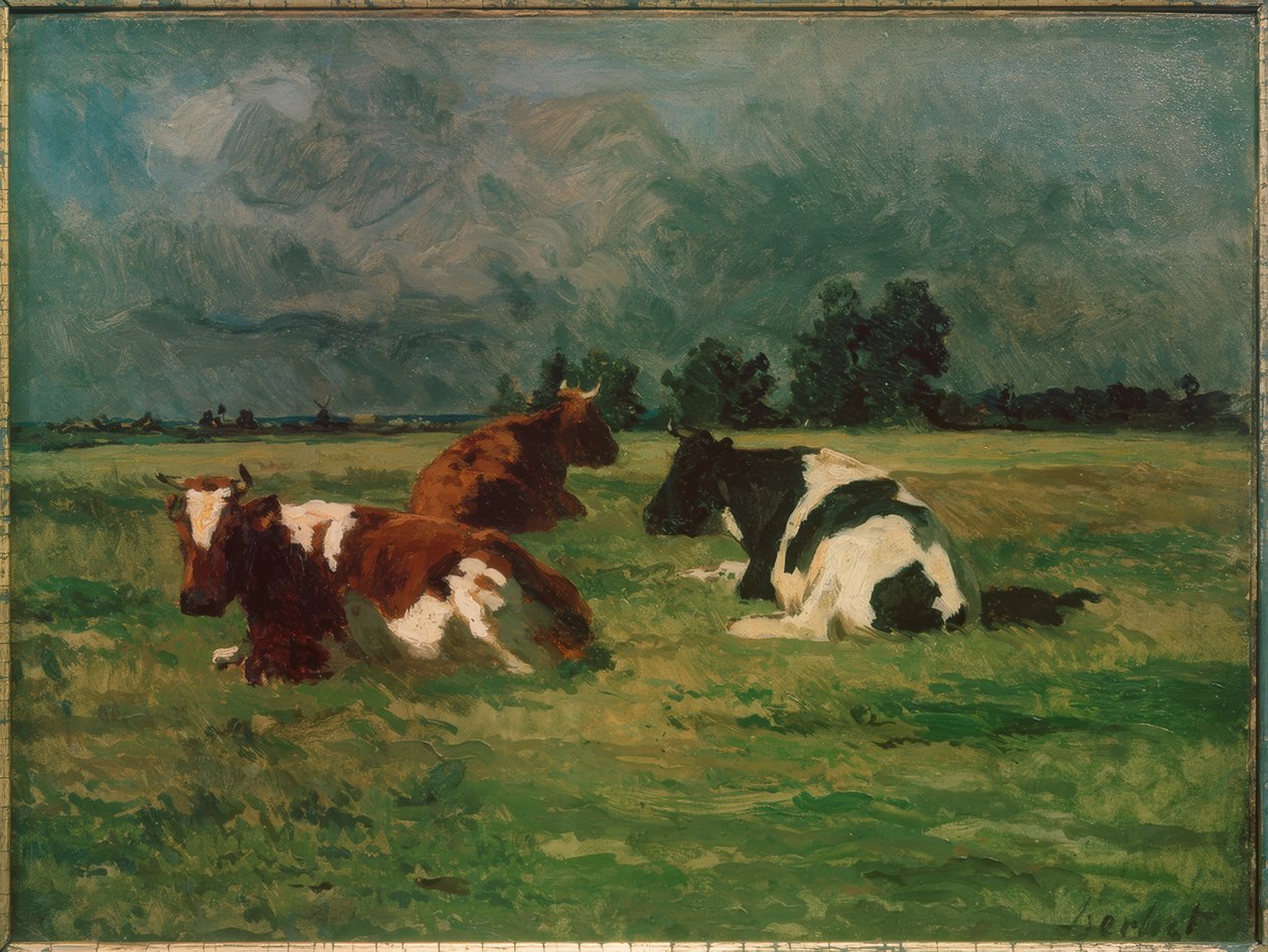 Kolme lehmää laitumella tekijältä Thomas Ludwig Herbst