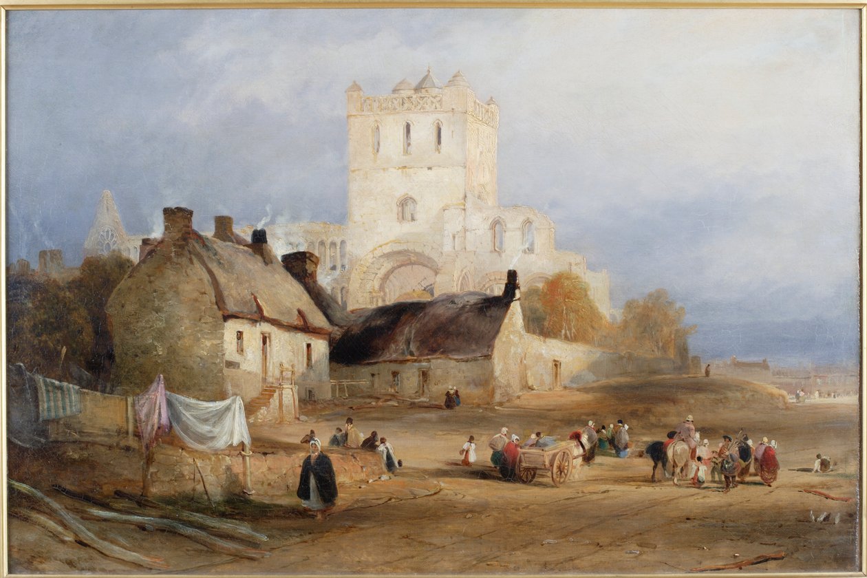 Jedburgh Abbey, noin 1835 tekijältä Thomas Miles Richardson