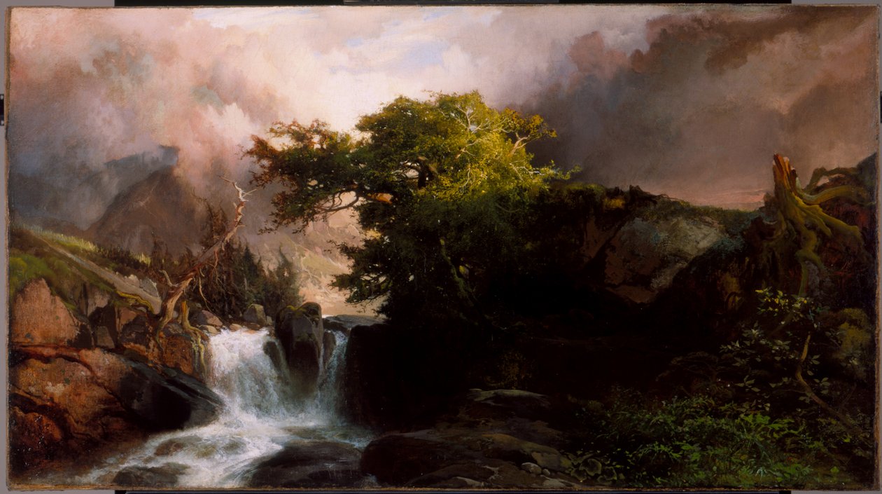 Vuoristovirta, 1869 tekijältä Thomas Moran