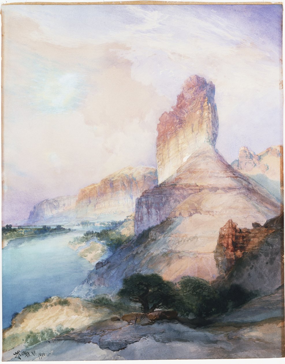 Castle Butte, Green River, Wyoming, 1900 tekijältä Thomas Moran